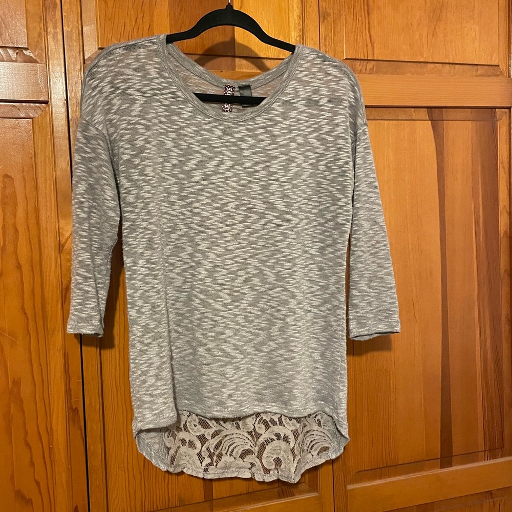 3/4 Length Sleeve Semi-Sheer Women’s Top